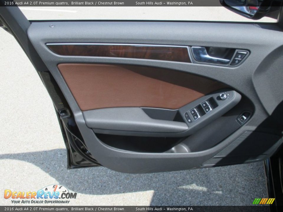 2016 Audi A4 2.0T Premium quattro Brilliant Black / Chestnut Brown Photo #18