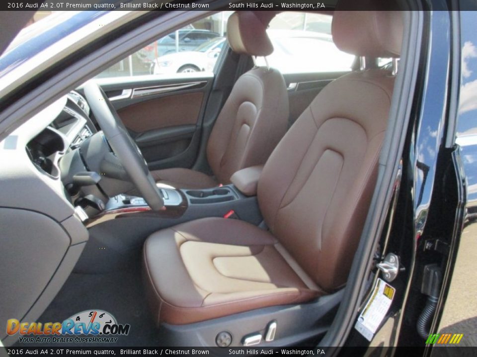 2016 Audi A4 2.0T Premium quattro Brilliant Black / Chestnut Brown Photo #20