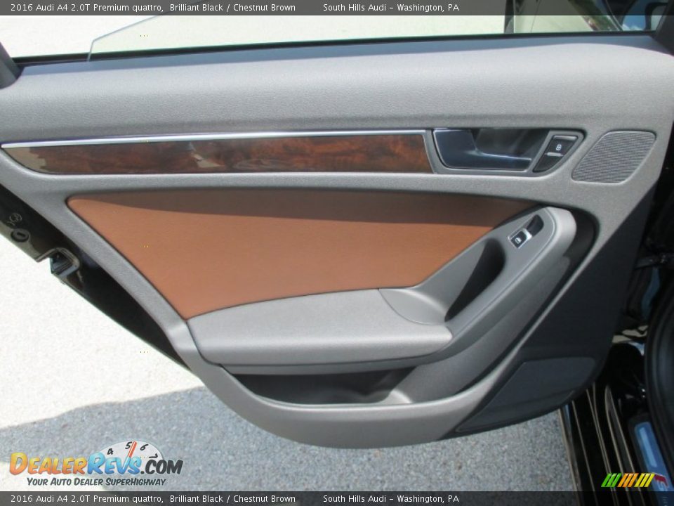 2016 Audi A4 2.0T Premium quattro Brilliant Black / Chestnut Brown Photo #22
