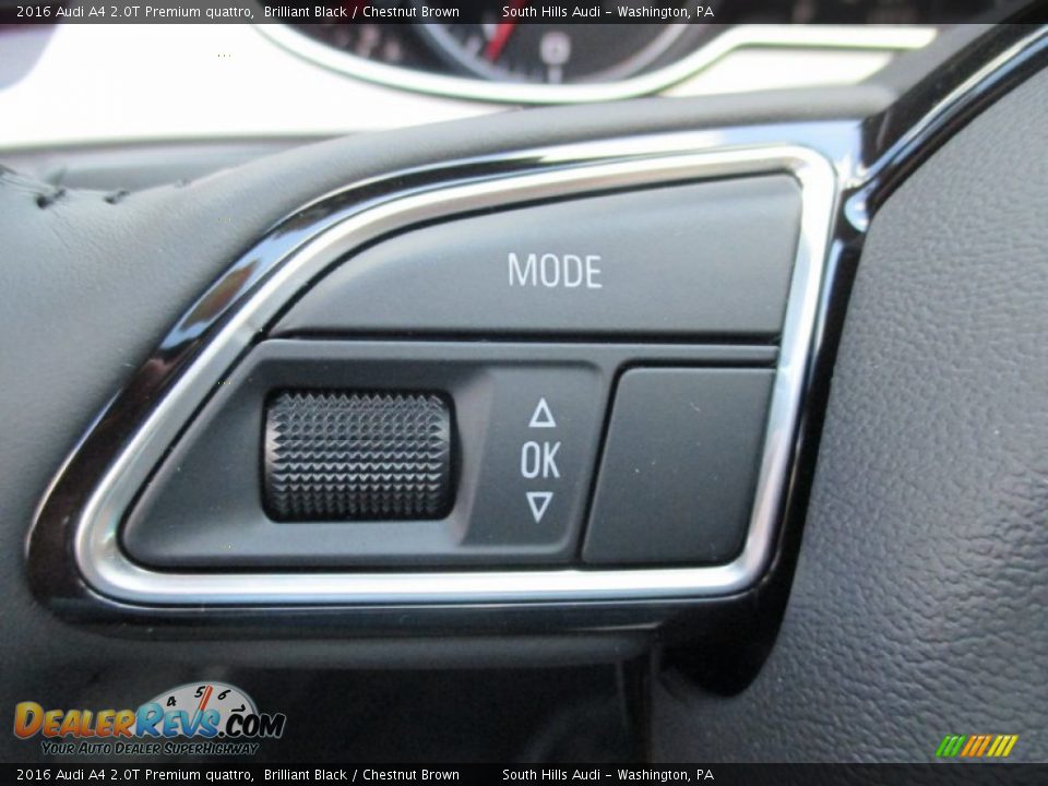 2016 Audi A4 2.0T Premium quattro Brilliant Black / Chestnut Brown Photo #33