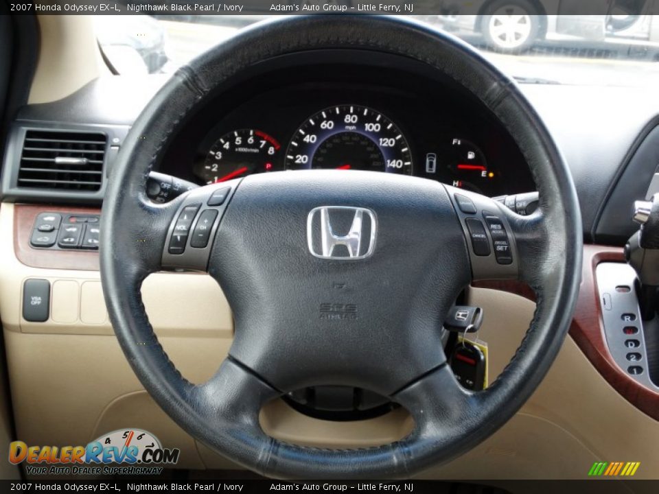 2007 Honda Odyssey EX-L Nighthawk Black Pearl / Ivory Photo #23