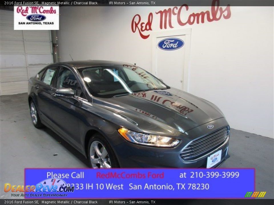 2016 Ford Fusion SE Magnetic Metallic / Charcoal Black Photo #1