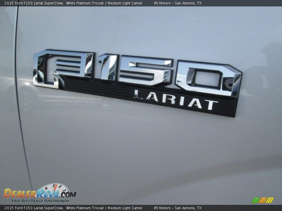 2015 Ford F150 Lariat SuperCrew White Platinum Tricoat / Medium Light Camel Photo #4