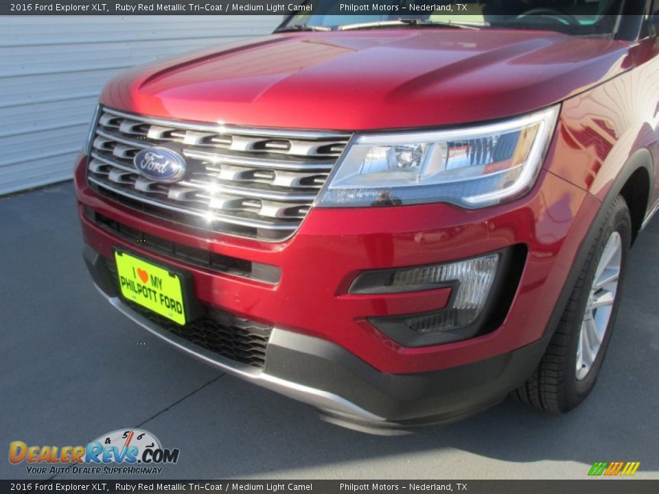 2016 Ford Explorer XLT Ruby Red Metallic Tri-Coat / Medium Light Camel Photo #10