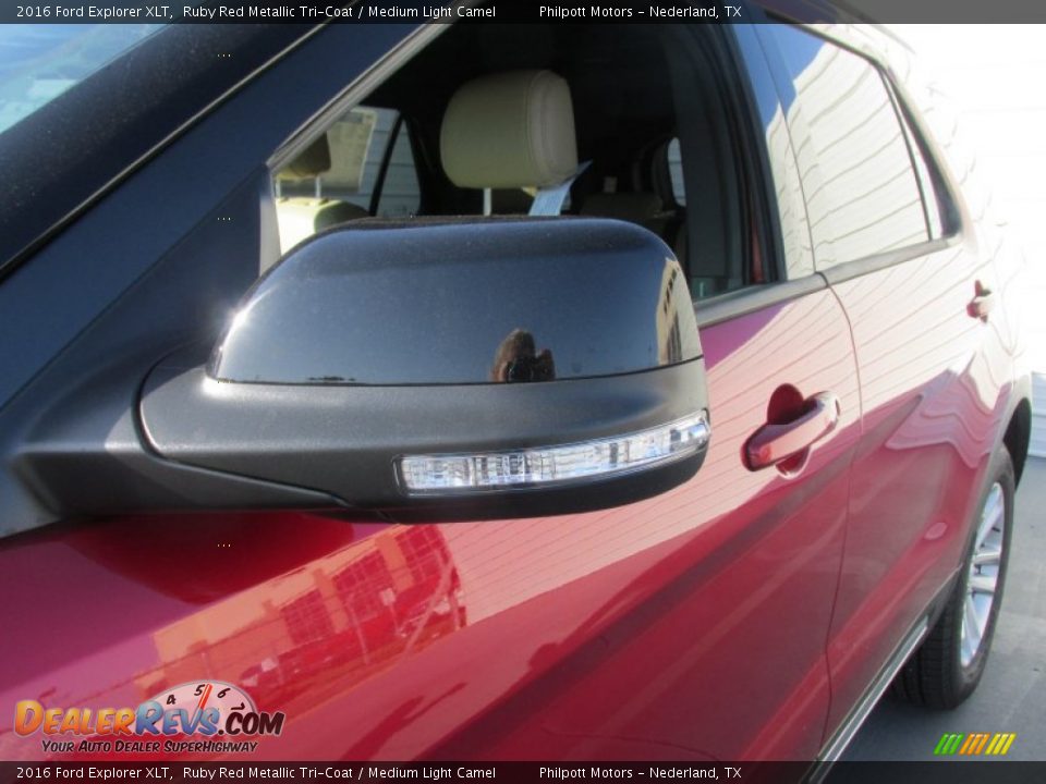 2016 Ford Explorer XLT Ruby Red Metallic Tri-Coat / Medium Light Camel Photo #12
