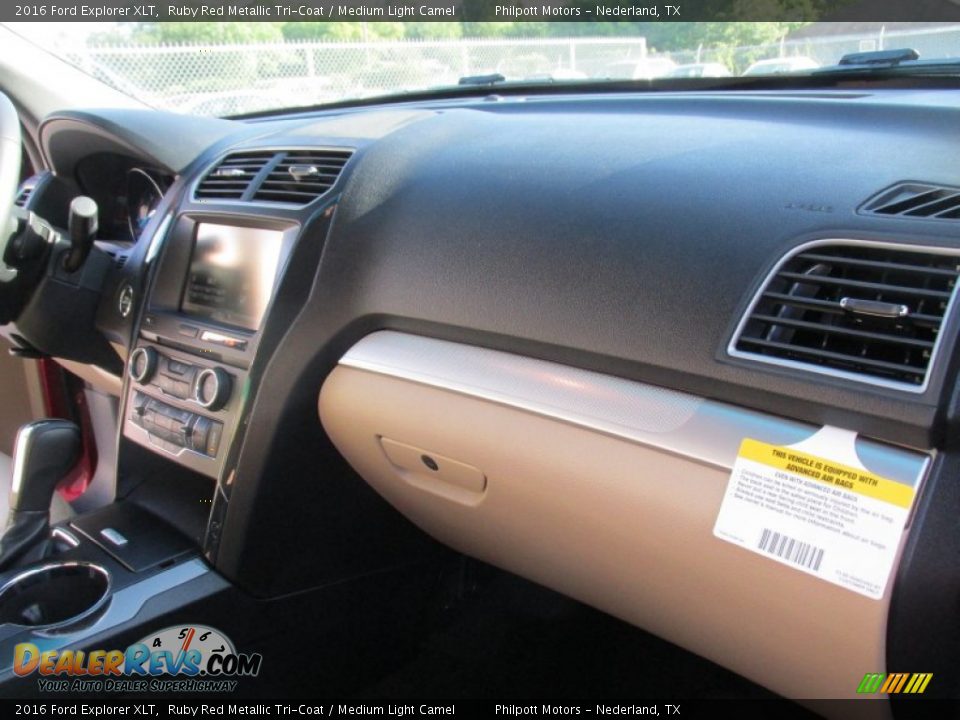 2016 Ford Explorer XLT Ruby Red Metallic Tri-Coat / Medium Light Camel Photo #16