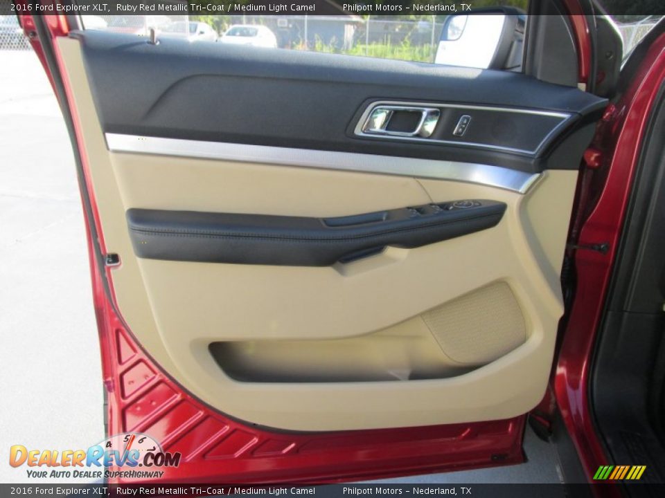 2016 Ford Explorer XLT Ruby Red Metallic Tri-Coat / Medium Light Camel Photo #22