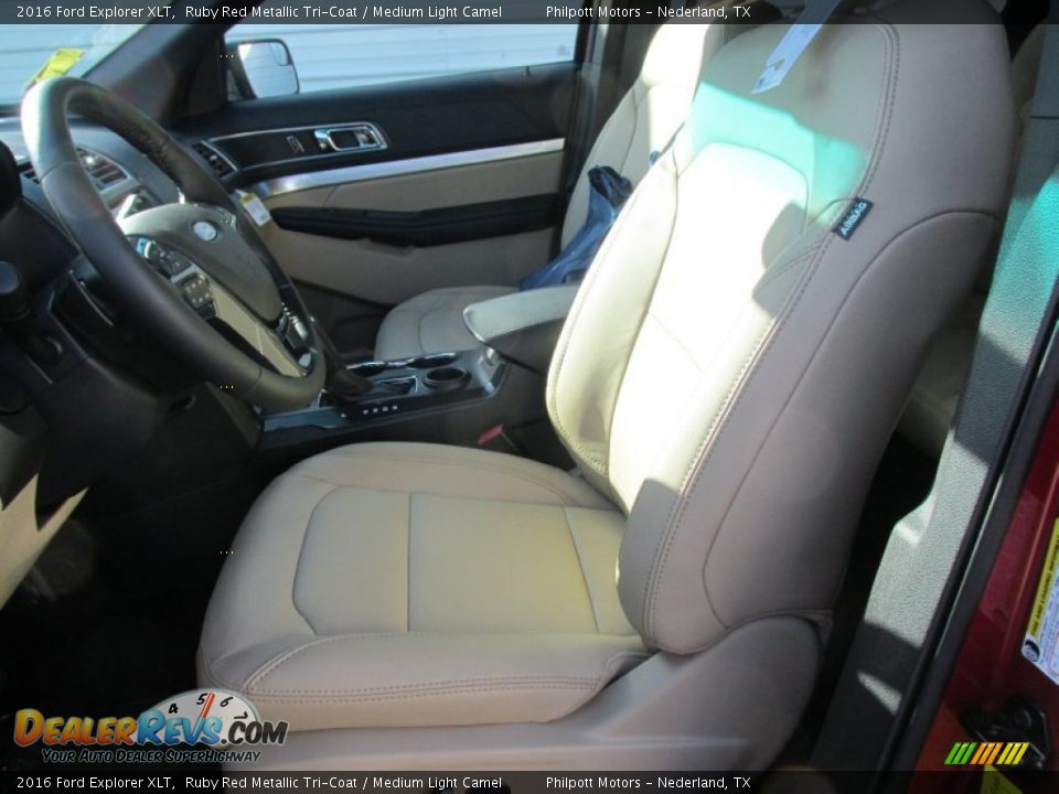 2016 Ford Explorer XLT Ruby Red Metallic Tri-Coat / Medium Light Camel Photo #24