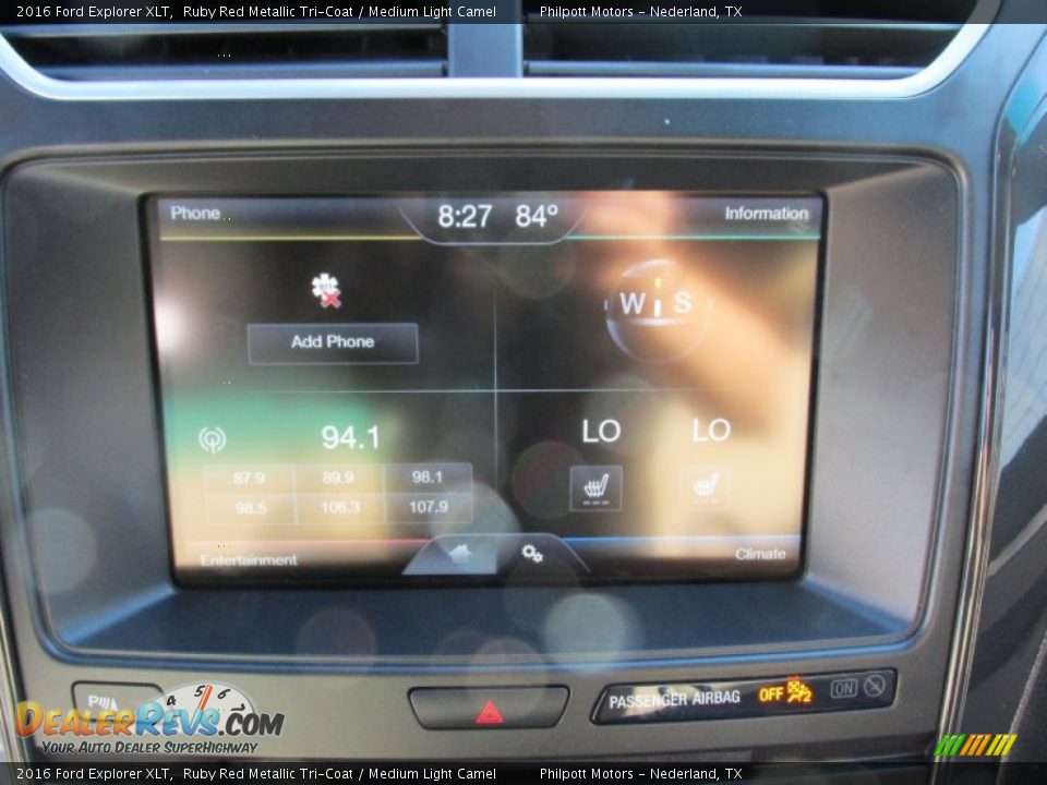 2016 Ford Explorer XLT Ruby Red Metallic Tri-Coat / Medium Light Camel Photo #28