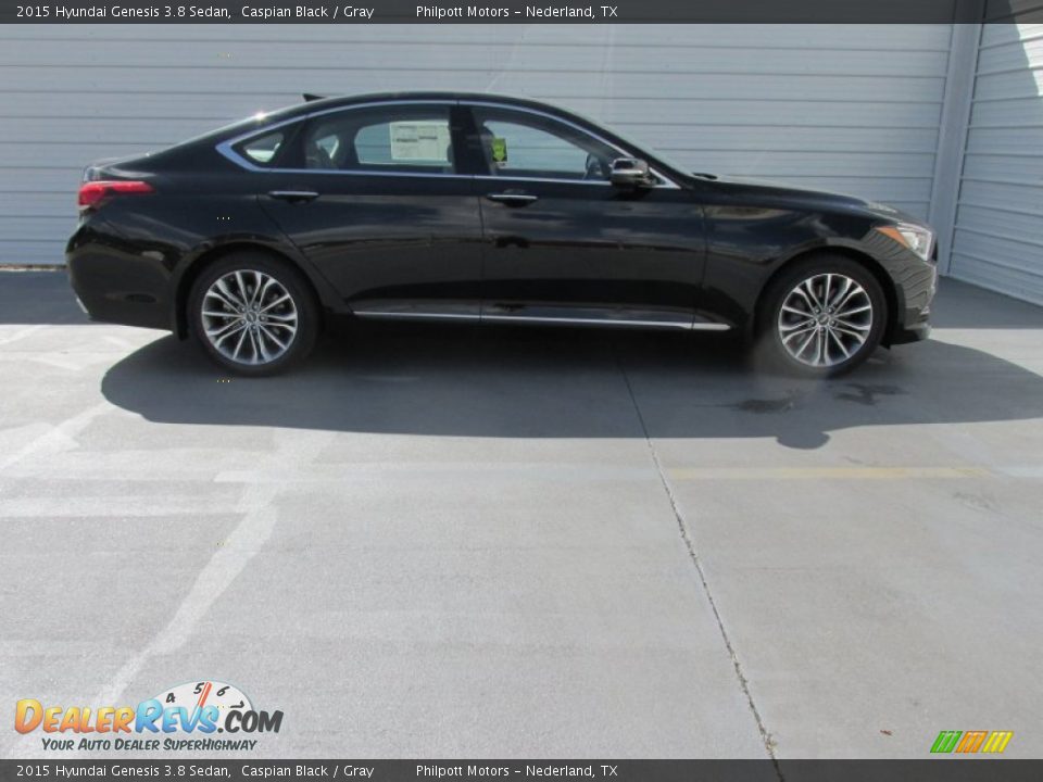 2015 Hyundai Genesis 3.8 Sedan Caspian Black / Gray Photo #3