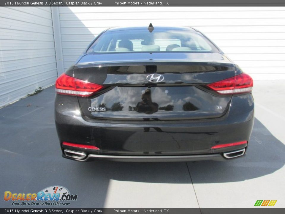 2015 Hyundai Genesis 3.8 Sedan Caspian Black / Gray Photo #5