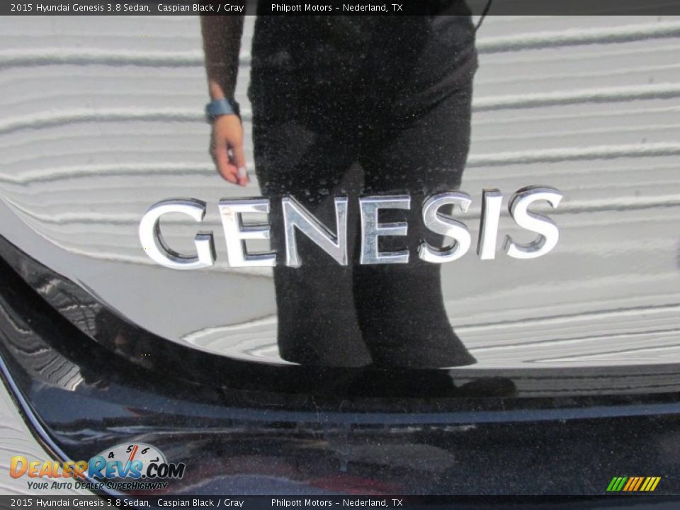 2015 Hyundai Genesis 3.8 Sedan Caspian Black / Gray Photo #13