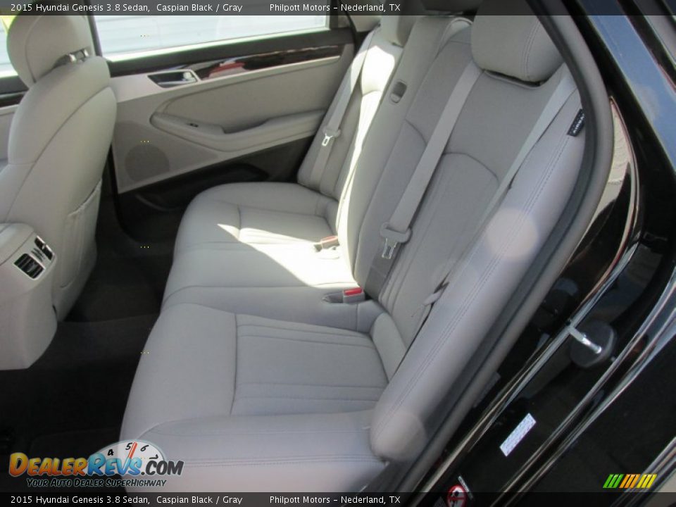 2015 Hyundai Genesis 3.8 Sedan Caspian Black / Gray Photo #18