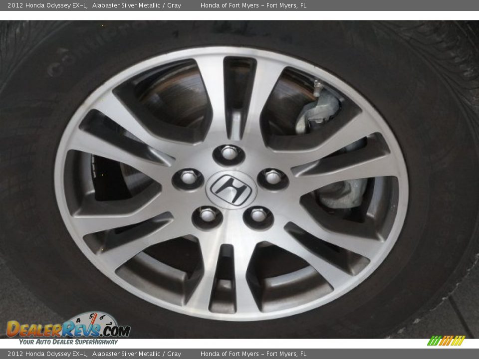 2012 Honda Odyssey EX-L Alabaster Silver Metallic / Gray Photo #4