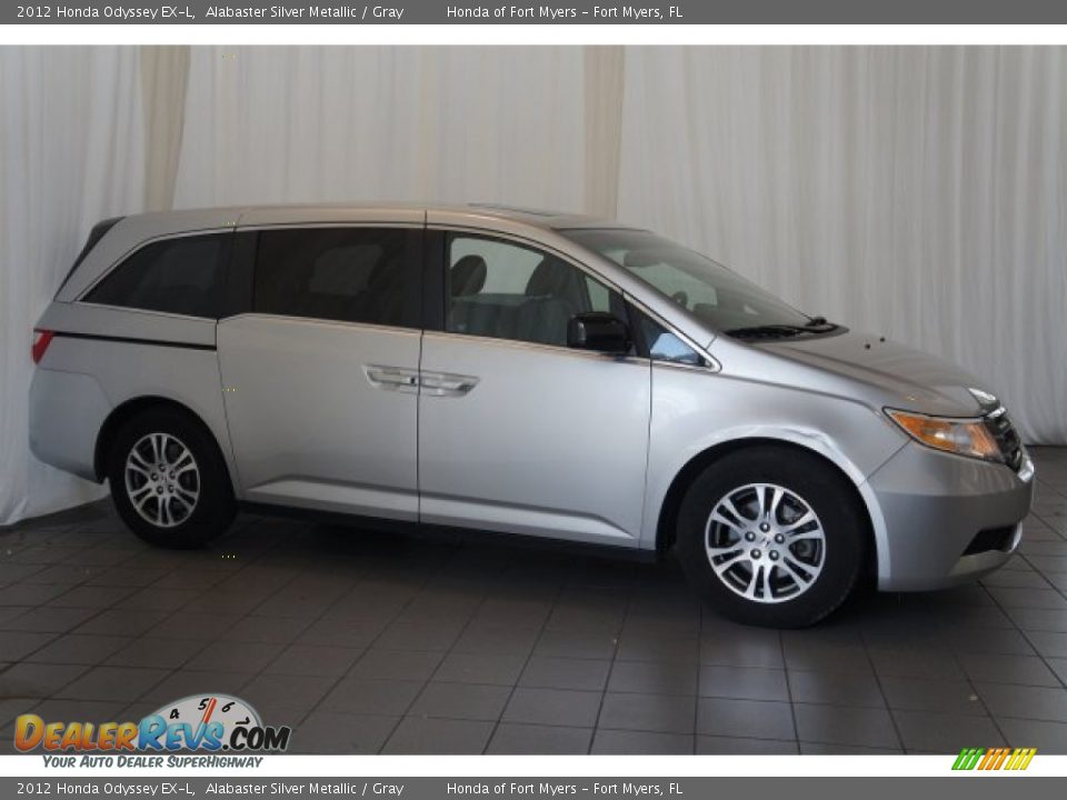 2012 Honda Odyssey EX-L Alabaster Silver Metallic / Gray Photo #5