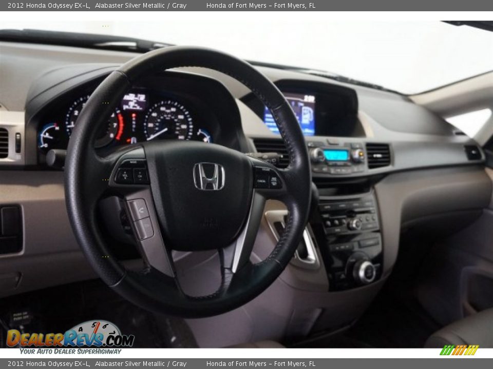 2012 Honda Odyssey EX-L Alabaster Silver Metallic / Gray Photo #12