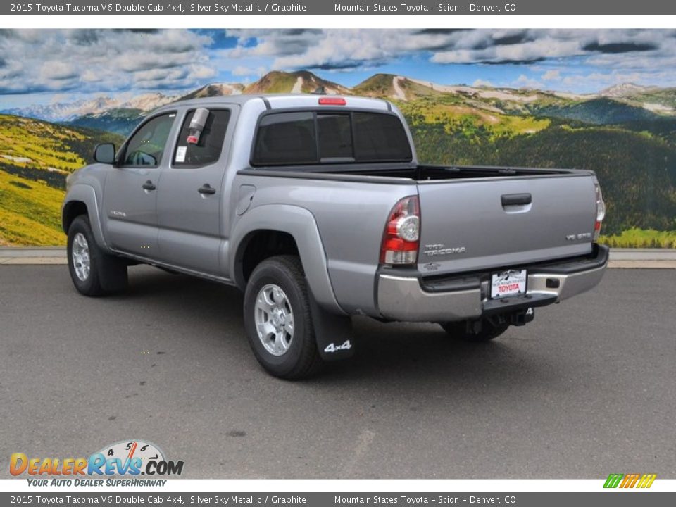 2015 Toyota Tacoma V6 Double Cab 4x4 Silver Sky Metallic / Graphite Photo #3