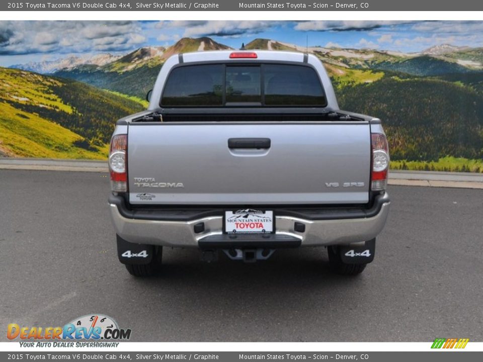 2015 Toyota Tacoma V6 Double Cab 4x4 Silver Sky Metallic / Graphite Photo #4