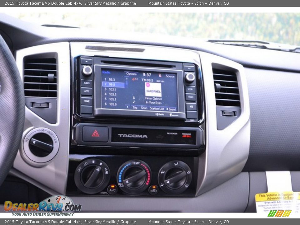 2015 Toyota Tacoma V6 Double Cab 4x4 Silver Sky Metallic / Graphite Photo #6