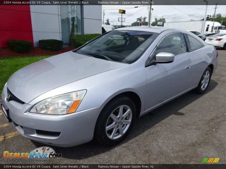 2004 Honda Accord EX V6 Coupe Satin Silver Metallic / Black Photo #1