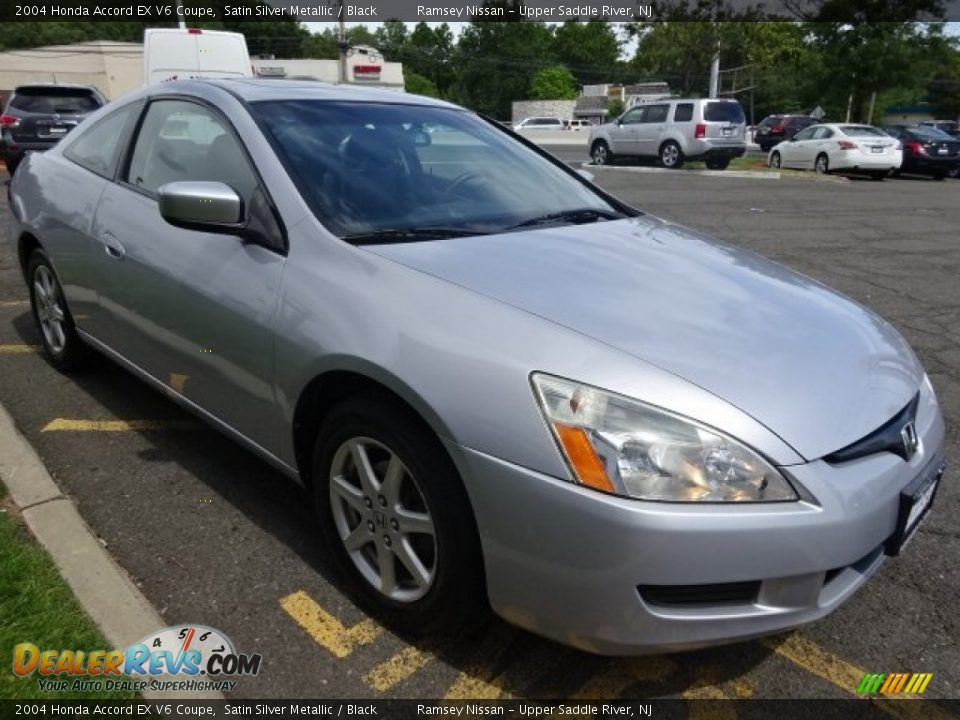 2004 Honda Accord EX V6 Coupe Satin Silver Metallic / Black Photo #3