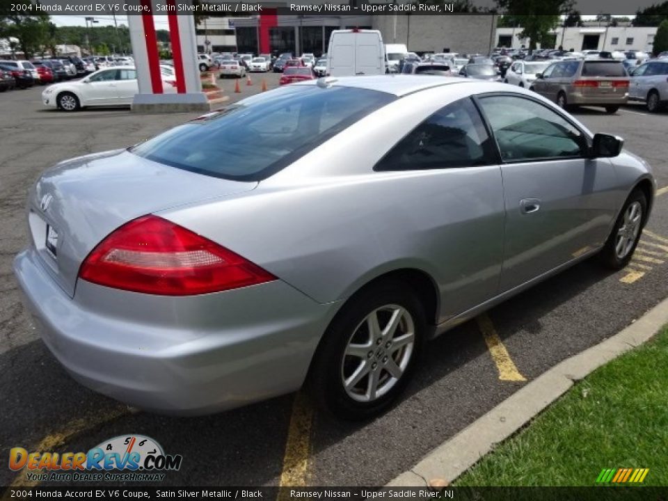 2004 Honda Accord EX V6 Coupe Satin Silver Metallic / Black Photo #5