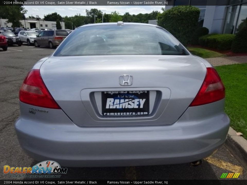 2004 Honda Accord EX V6 Coupe Satin Silver Metallic / Black Photo #6