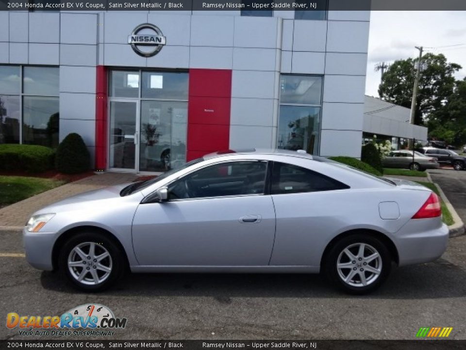 2004 Honda Accord EX V6 Coupe Satin Silver Metallic / Black Photo #8