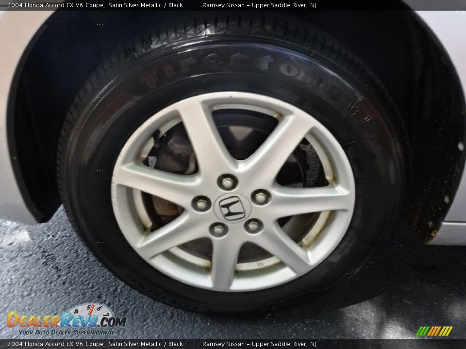 2004 Honda Accord EX V6 Coupe Satin Silver Metallic / Black Photo #9