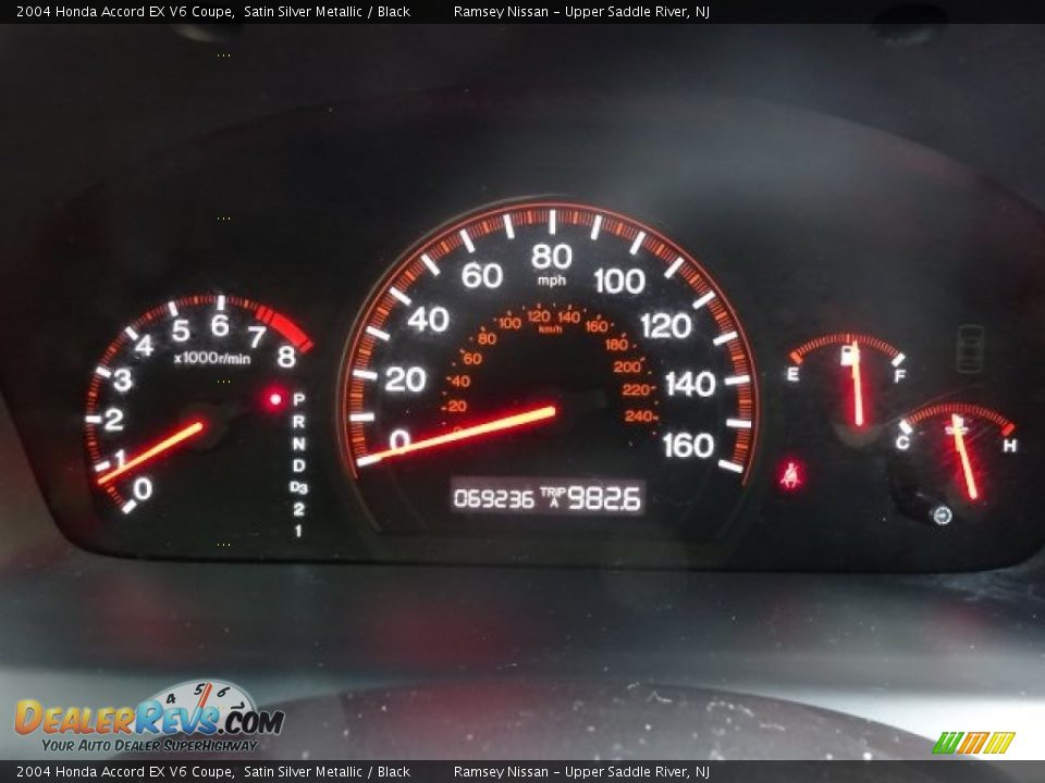 2004 Honda Accord EX V6 Coupe Satin Silver Metallic / Black Photo #11