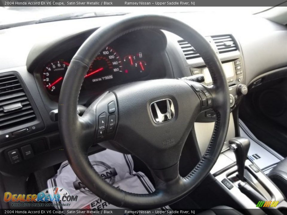 2004 Honda Accord EX V6 Coupe Satin Silver Metallic / Black Photo #19