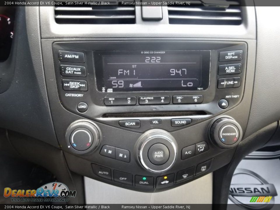 2004 Honda Accord EX V6 Coupe Satin Silver Metallic / Black Photo #20