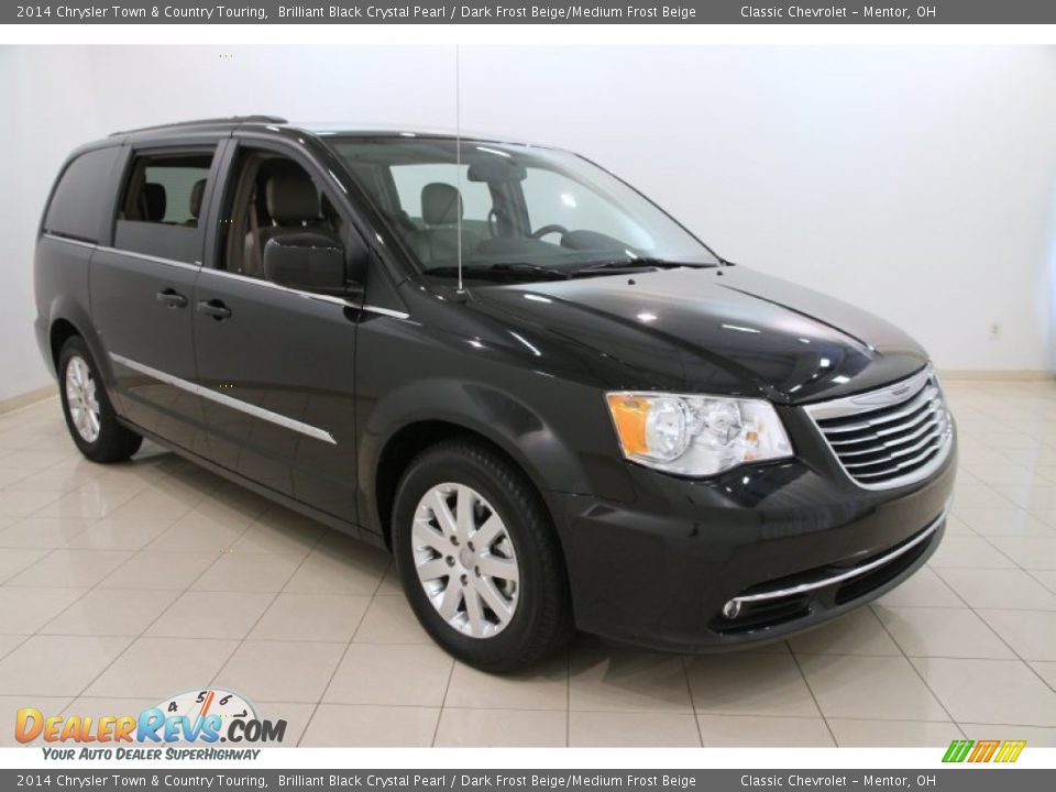 2014 Chrysler Town & Country Touring Brilliant Black Crystal Pearl / Dark Frost Beige/Medium Frost Beige Photo #1