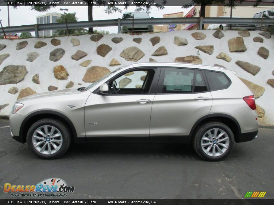 2016 BMW X3 xDrive28i Mineral Silver Metallic / Black Photo #2