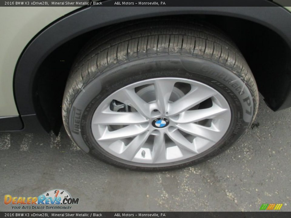 2016 BMW X3 xDrive28i Mineral Silver Metallic / Black Photo #3
