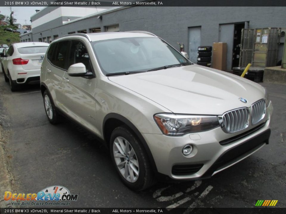 2016 BMW X3 xDrive28i Mineral Silver Metallic / Black Photo #7