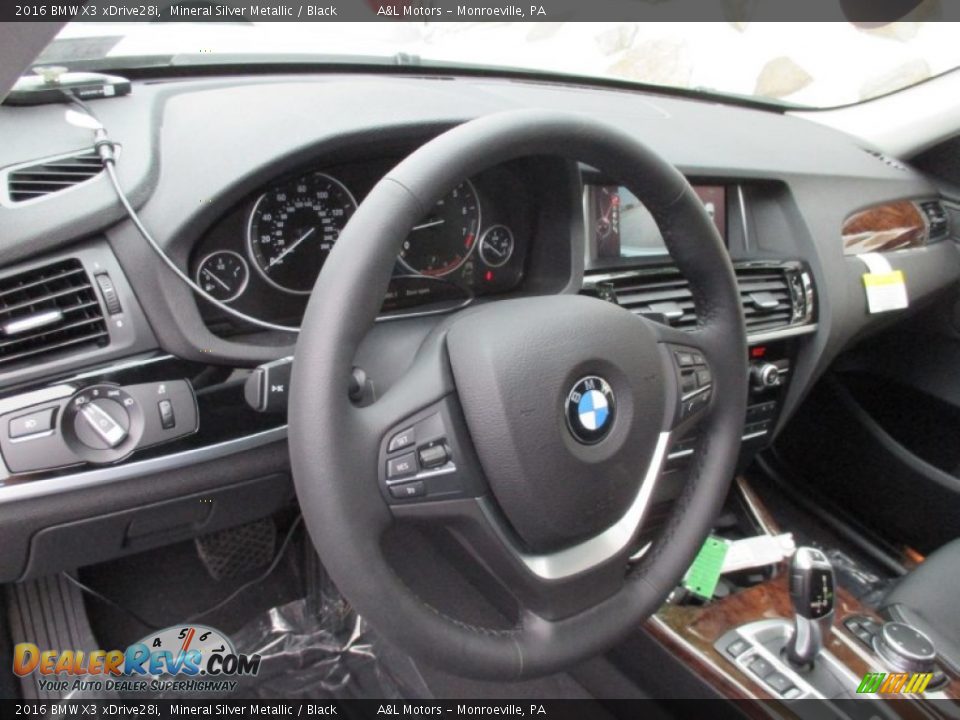 2016 BMW X3 xDrive28i Mineral Silver Metallic / Black Photo #14