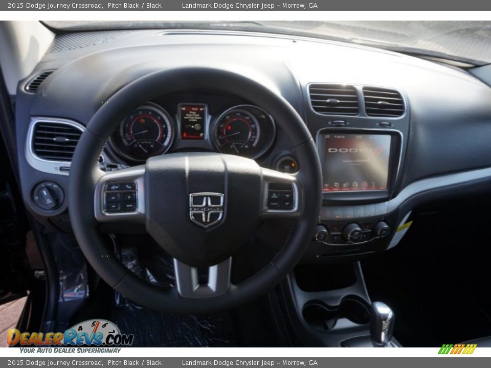 2015 Dodge Journey Crossroad Pitch Black / Black Photo #7