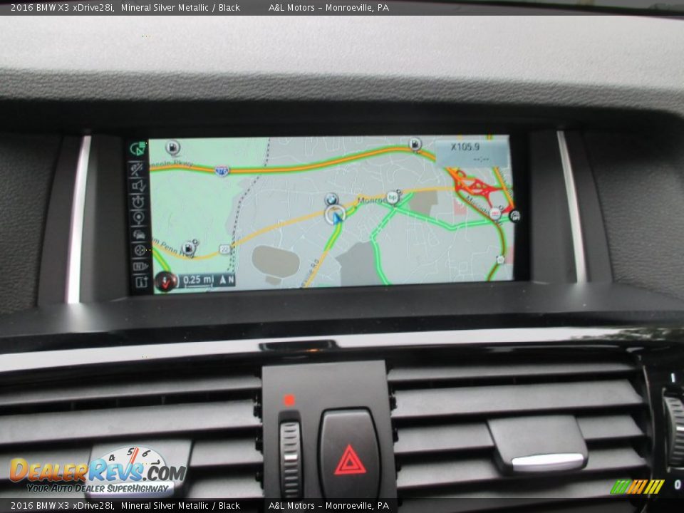 2016 BMW X3 xDrive28i Mineral Silver Metallic / Black Photo #16