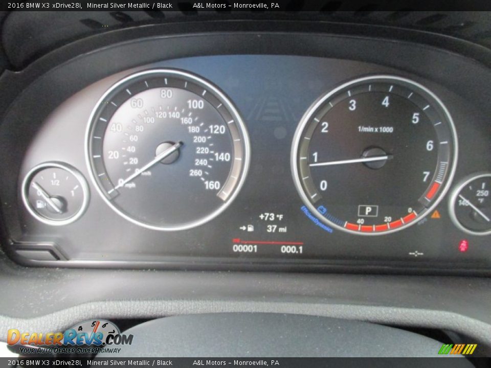 2016 BMW X3 xDrive28i Mineral Silver Metallic / Black Photo #19