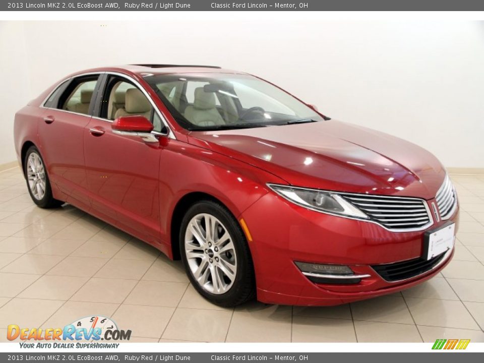 2013 Lincoln MKZ 2.0L EcoBoost AWD Ruby Red / Light Dune Photo #1