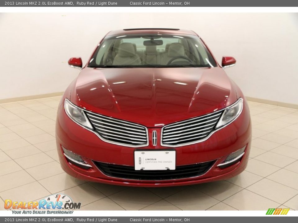 2013 Lincoln MKZ 2.0L EcoBoost AWD Ruby Red / Light Dune Photo #2
