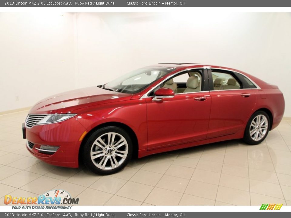 2013 Lincoln MKZ 2.0L EcoBoost AWD Ruby Red / Light Dune Photo #3