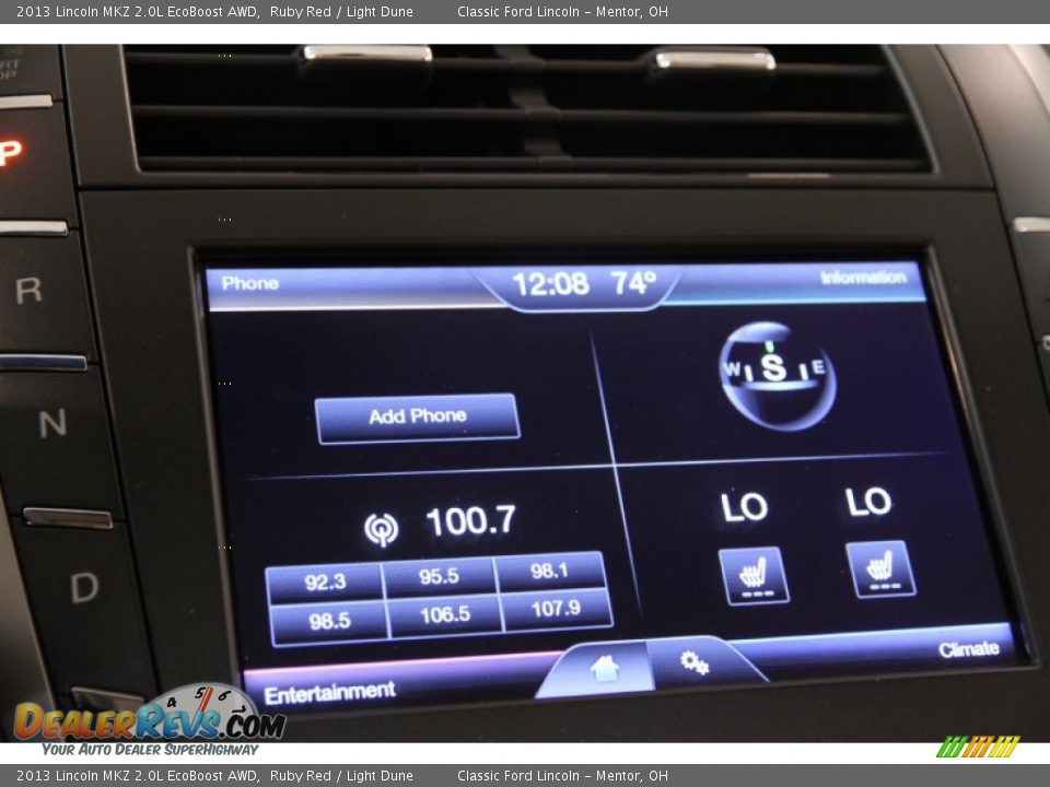 2013 Lincoln MKZ 2.0L EcoBoost AWD Ruby Red / Light Dune Photo #9