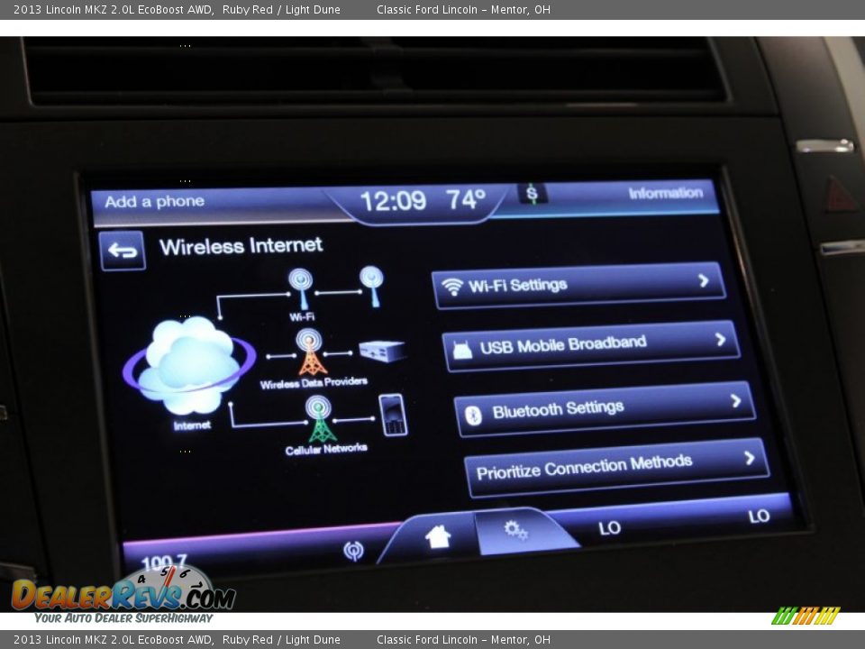 2013 Lincoln MKZ 2.0L EcoBoost AWD Ruby Red / Light Dune Photo #11