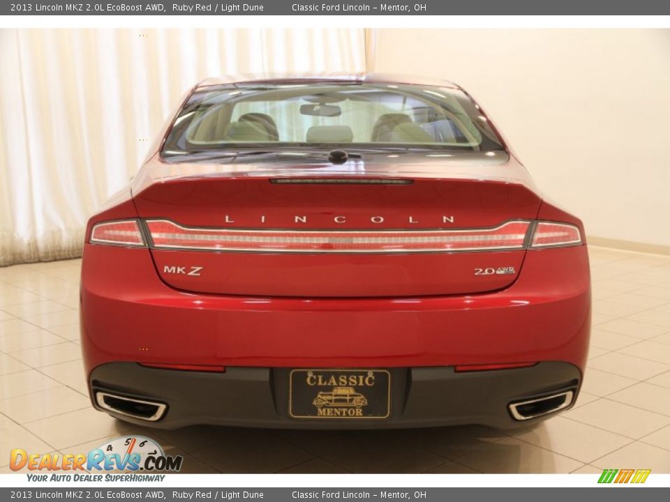 2013 Lincoln MKZ 2.0L EcoBoost AWD Ruby Red / Light Dune Photo #16
