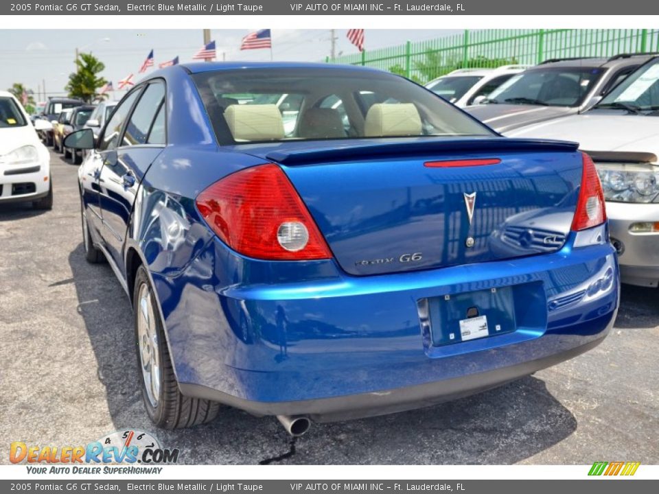 2005 Pontiac G6 GT Sedan Electric Blue Metallic / Light Taupe Photo #8