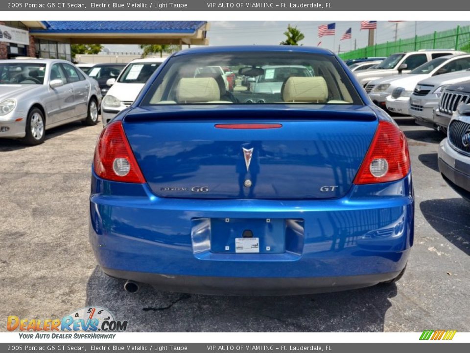 2005 Pontiac G6 GT Sedan Electric Blue Metallic / Light Taupe Photo #9