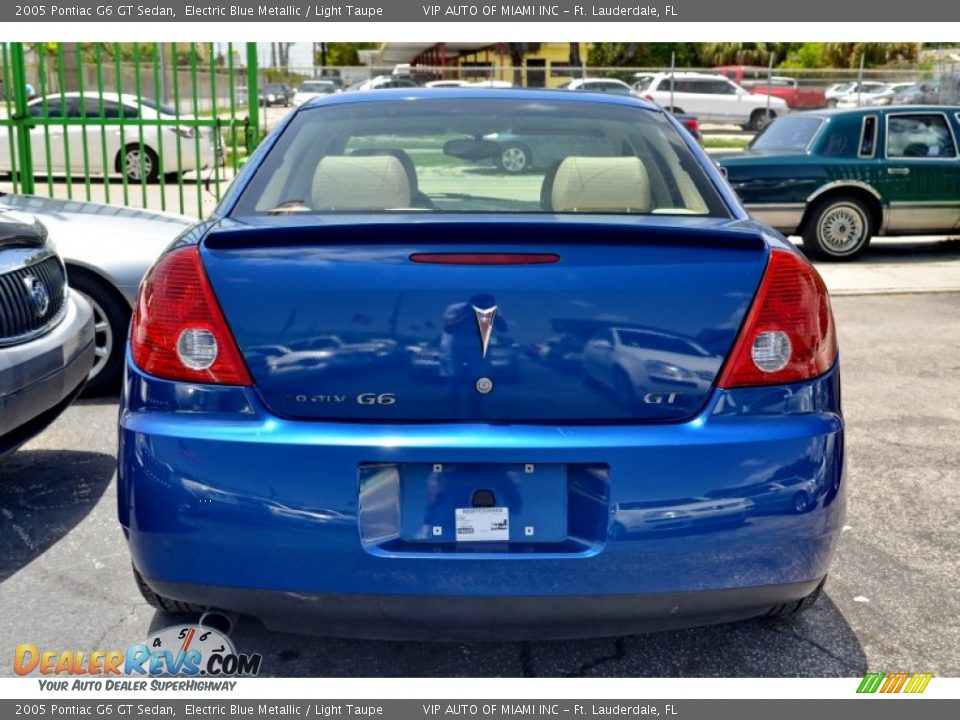 2005 Pontiac G6 GT Sedan Electric Blue Metallic / Light Taupe Photo #34