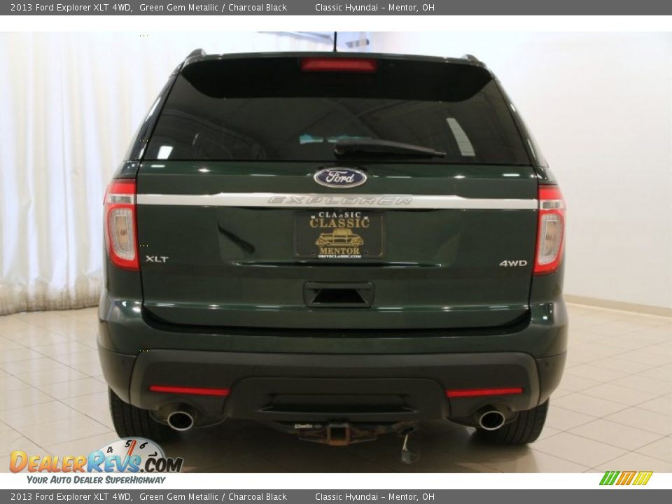 2013 Ford Explorer XLT 4WD Green Gem Metallic / Charcoal Black Photo #17